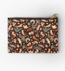 Autumn geckos in dark brown Studio Pouch