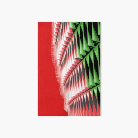 Red green white abstract structure Art Board Print