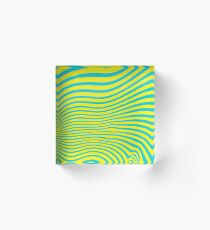 fluo psychedelic wave Acrylic Block