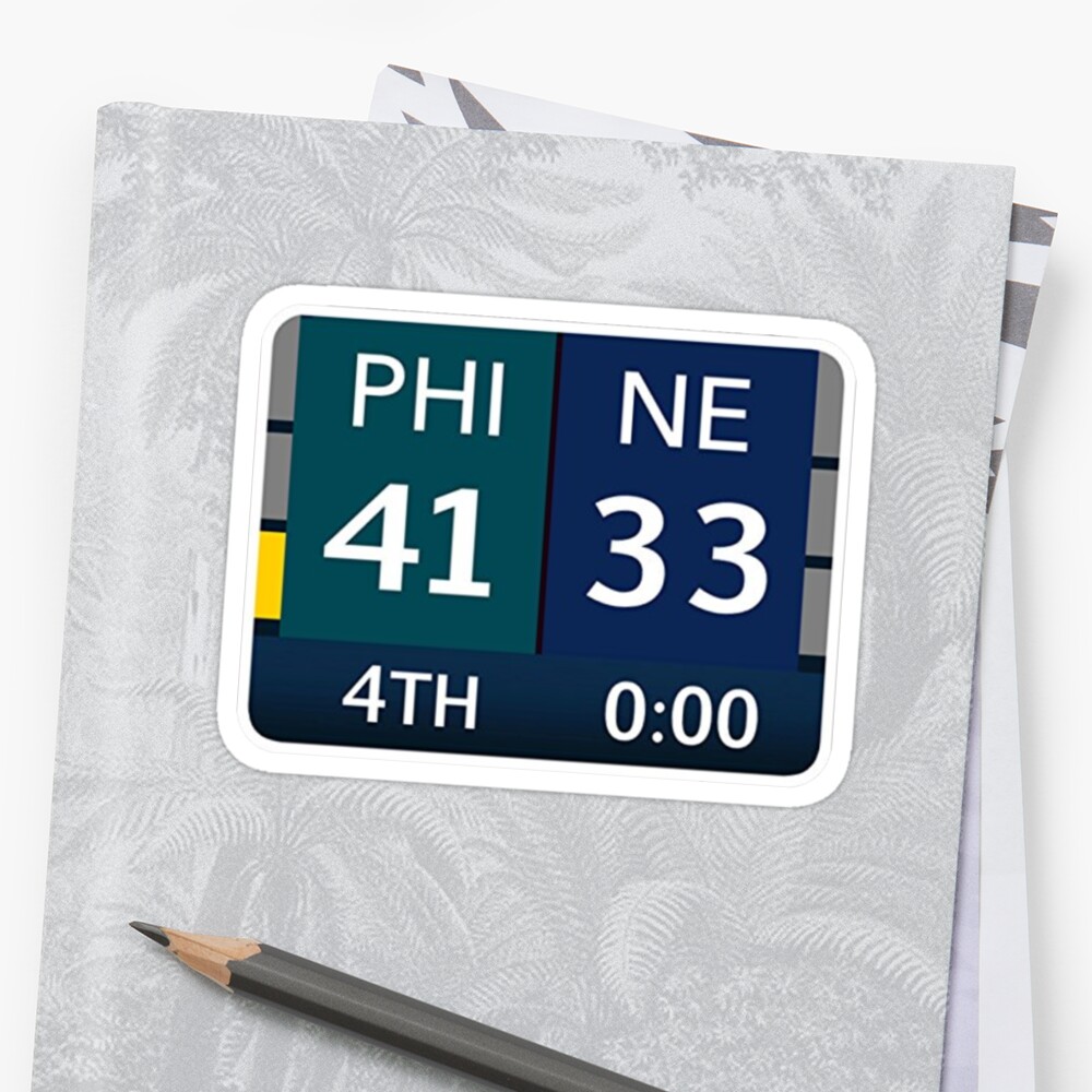 eagles-super-bowl-champs-scoreboard-41-33-stickers-by-tjschwartz31