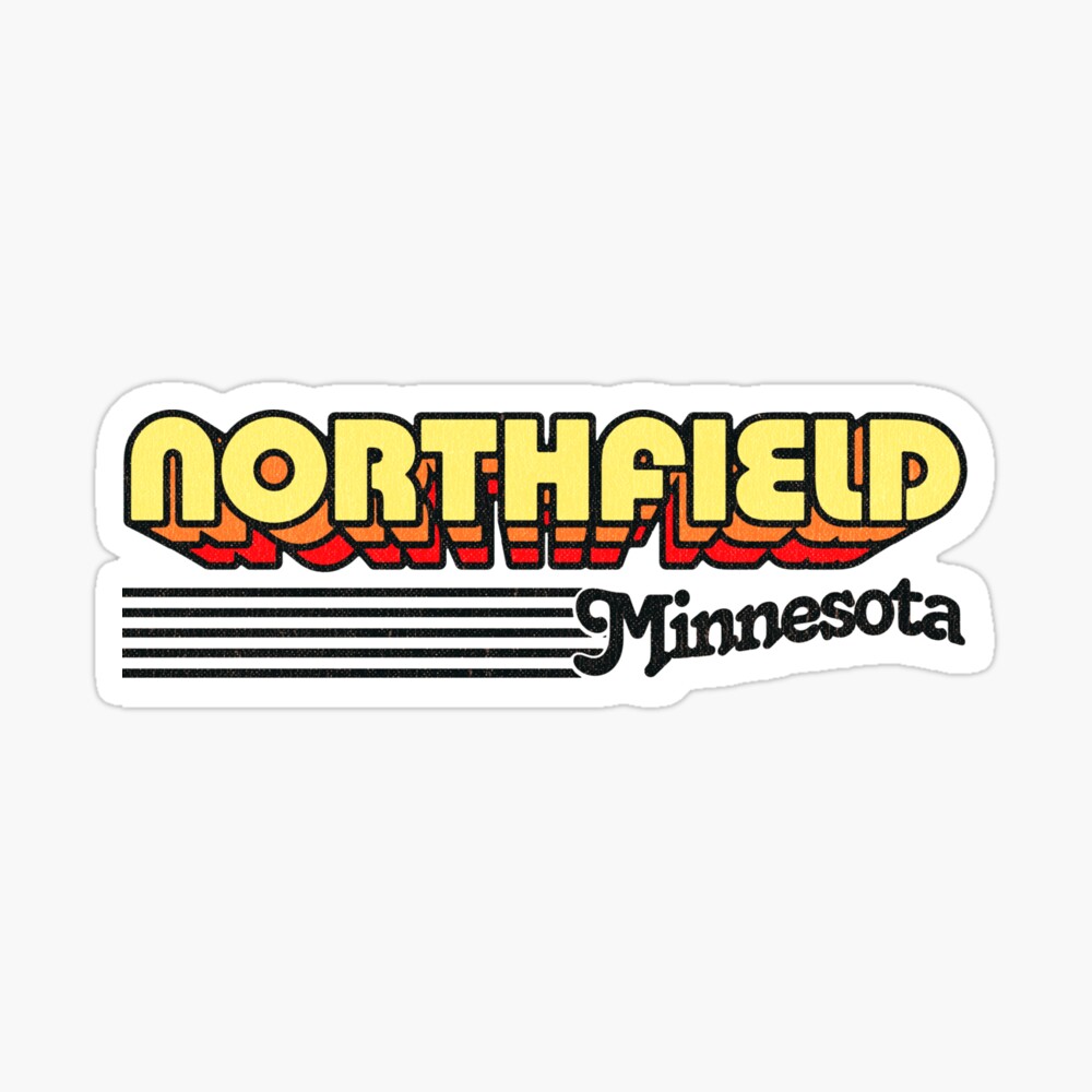 Northfield, Minnesota | Retro Stripes Sticker