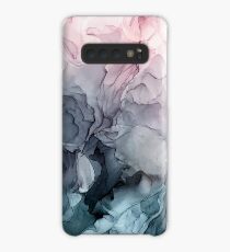 Blush and Payne's Grey Flowing Abstract Painting Case/Skin for Samsung Galaxy