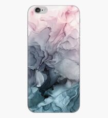 Blush und Paynes graue fließende abstrakte Malerei iPhone-Hülle & Cover