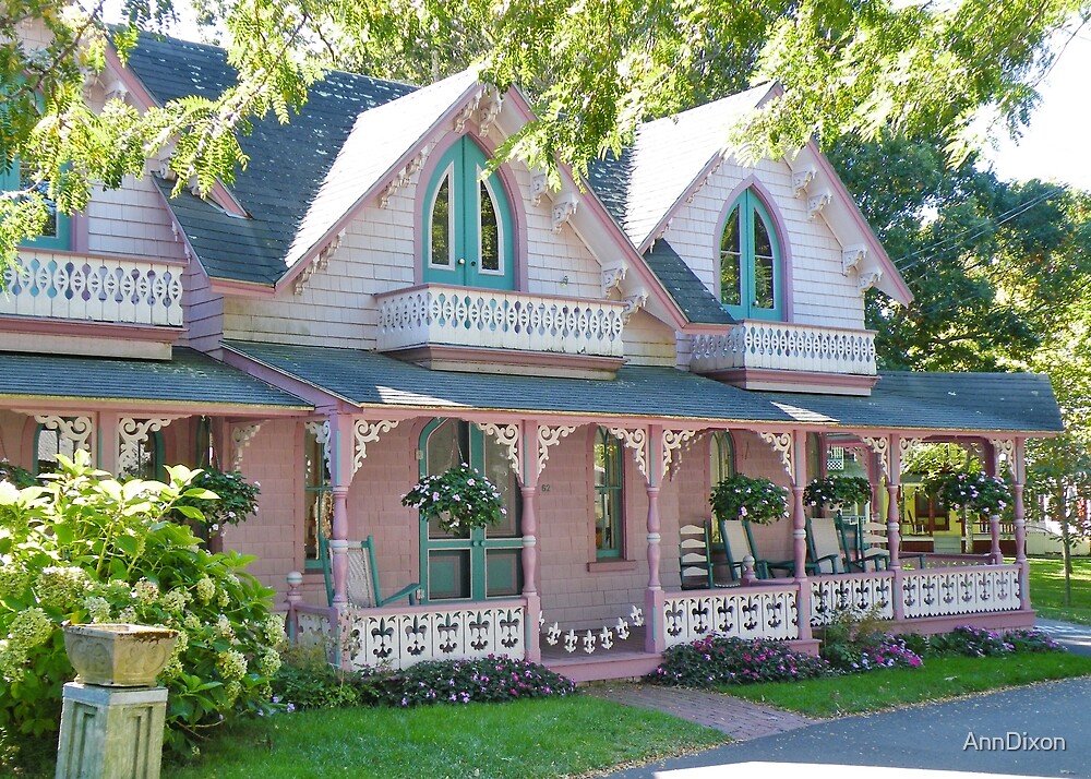 "GingerBread Houses, Oak Bluffs, " by AnnDixon Redbubble