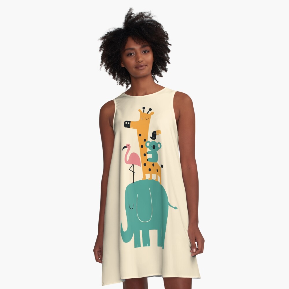 Weitergehen A-Linien Kleid