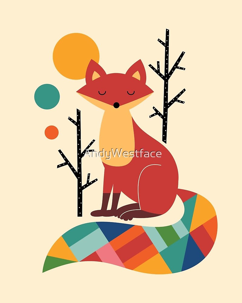 Rainbow Fox by AndyWestface
