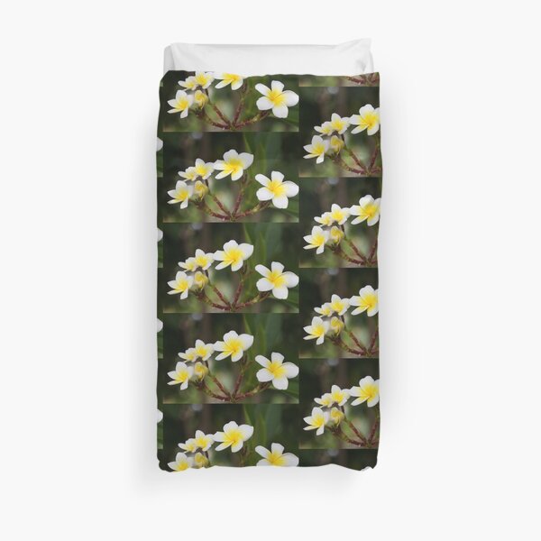 Frangipani leelawadee flowers Duvet Cover