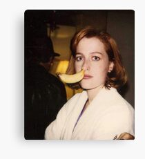 Gillian Anderson Banana Canvas Print