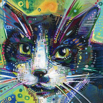Artwork thumbnail, Tuxedo Cat Painting - 2011 by gwennpaints