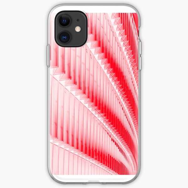 White and red design iPhone Soft Case