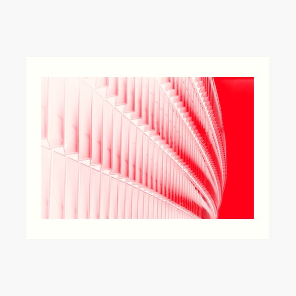White and red design Art Print