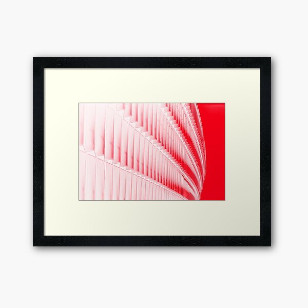 White and red design Framed Art Print