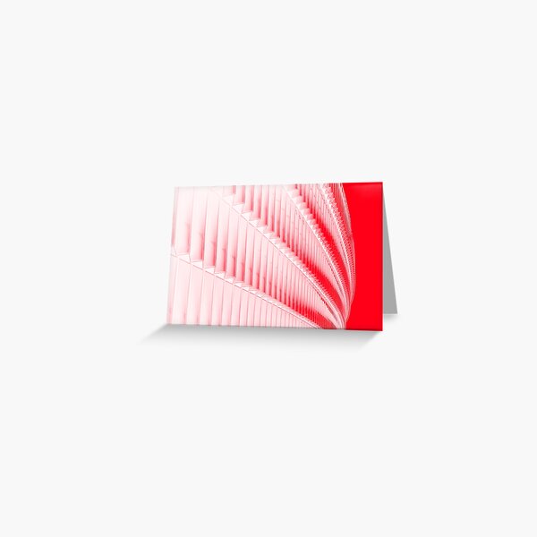 White and red design Greeting Card