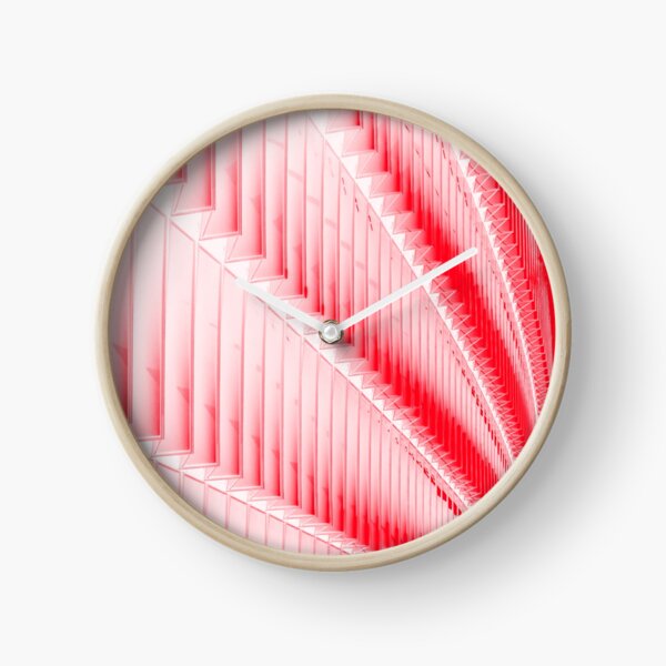 White and red design Clock