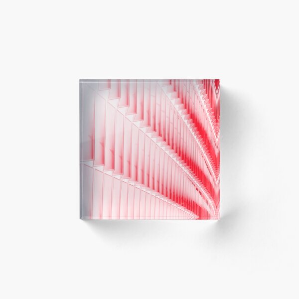 White and red design Acrylic Block