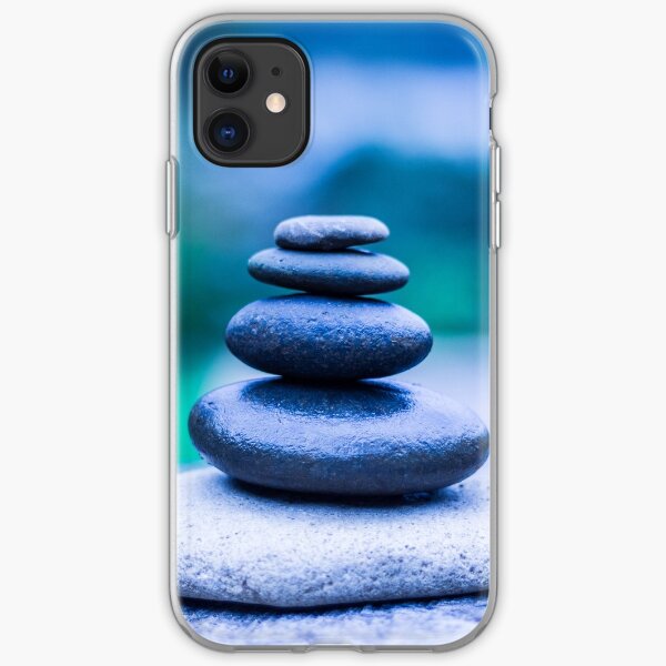 Zen stones blue iPhone Soft Case