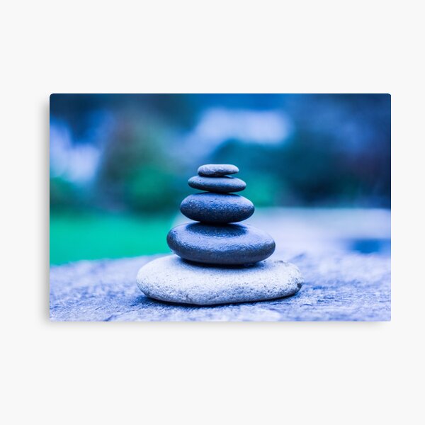 Zen stones blue Canvas Print