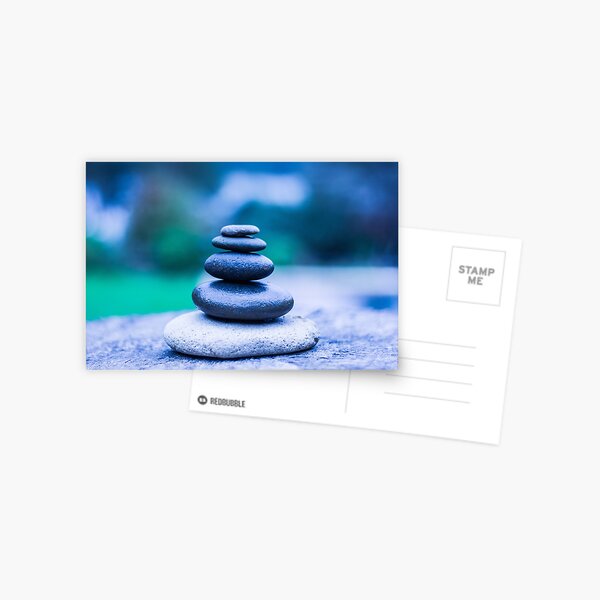 Zen stones blue Postcard