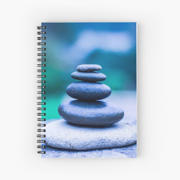 Zen stones blue Spiral Notebook