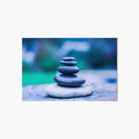 Zen stones blue Art Board Print