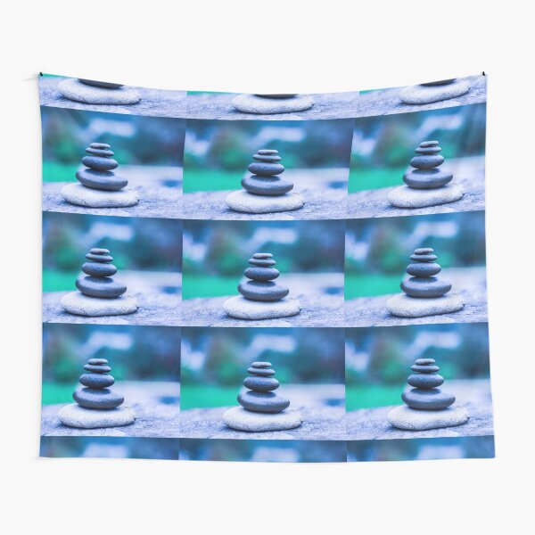 Zen stones blue Tapestry