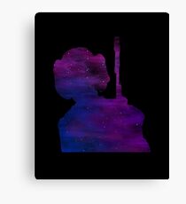 Princess Leia Galaxy Silhouette Canvas Print