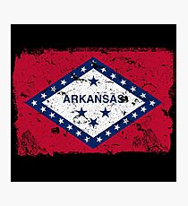 Arkansas Vintage Flag Photographic Print