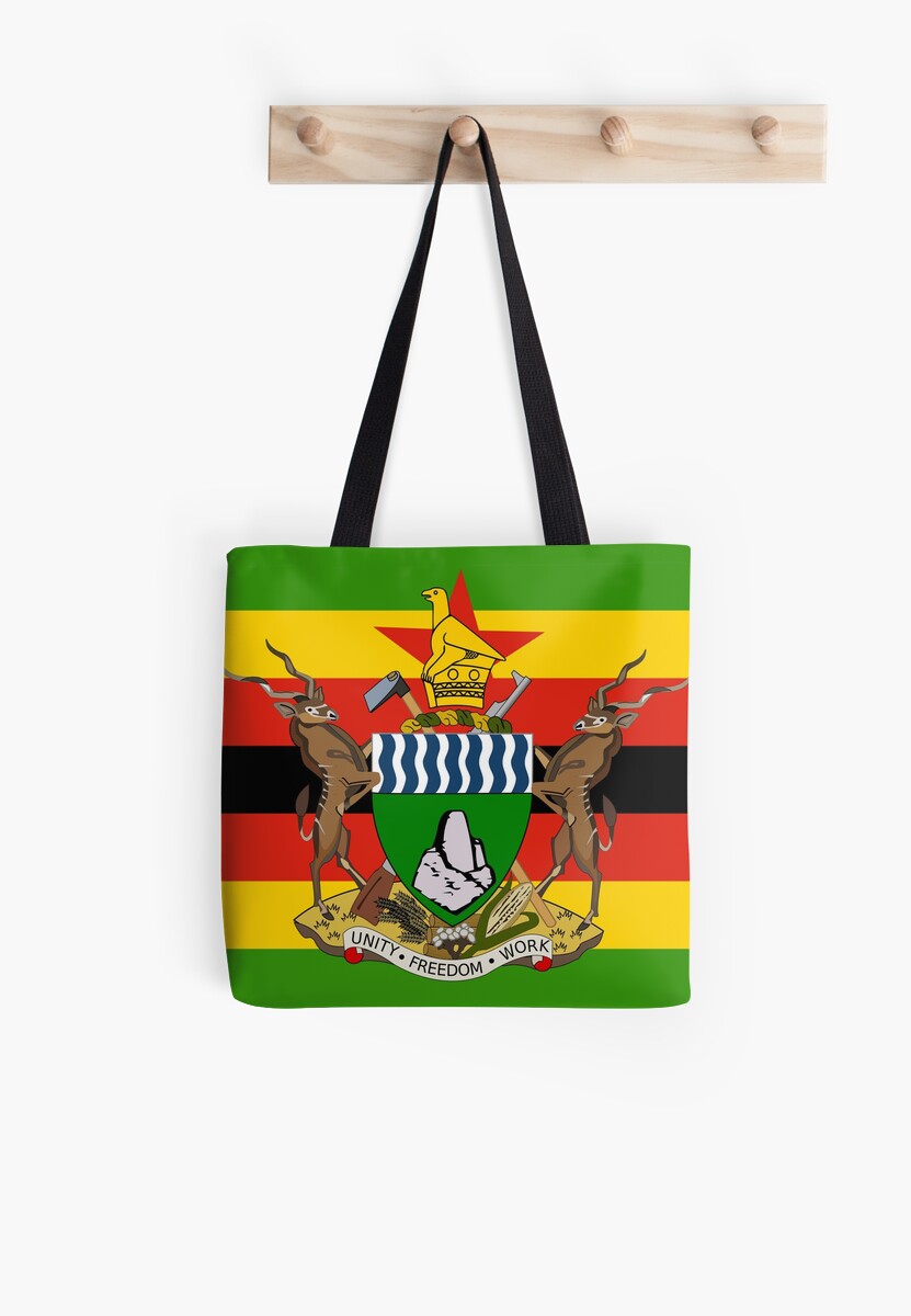 "ZIMBABWE" Tote Bags by IMPACTEES Redbubble