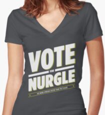 Vote for Nurgle Women's Fitted V-Neck T-Shirt