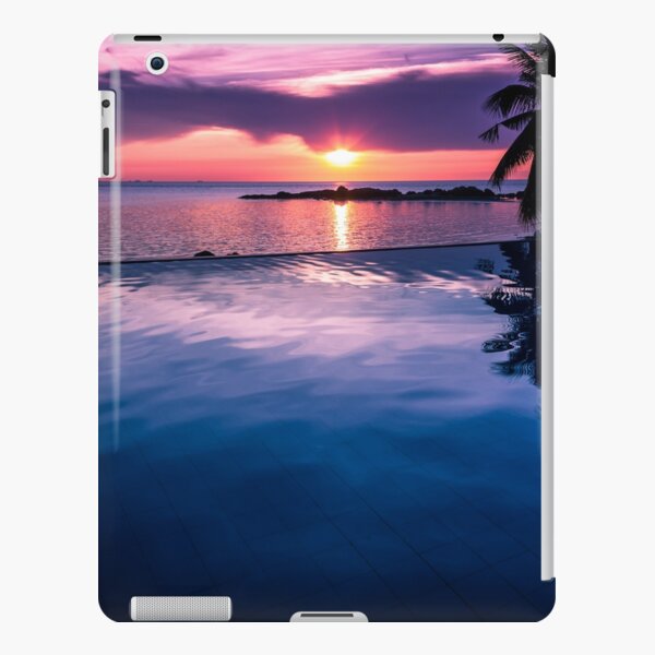 Tropical sunset pool iPad Snap Case