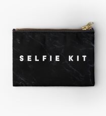 Selfie Kit Dark Marble Makeup Bag Studio Pouch