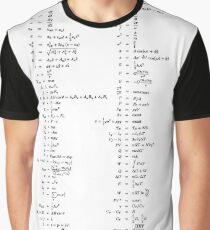 Physics, length, distance, height, area, volume, time, speed, velocity, area rate, diffusion coefficient, kinematic viscosity, specific angular momentum, thermal diffusivity Graphic T-Shirt