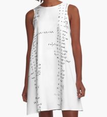 Physics, length, distance, height, area, volume, time, speed, velocity, area rate, diffusion coefficient, kinematic viscosity, specific angular momentum, thermal diffusivity A-Line Dress
