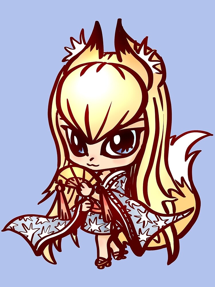 "chibi kitsune" Art Print by GildedPixel Redbubble