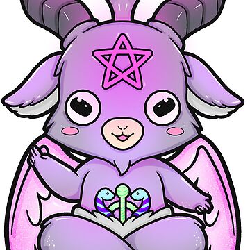 Pastel Goth Cute Creepy Baphomet Goat Kawaii Menhe' Beanie