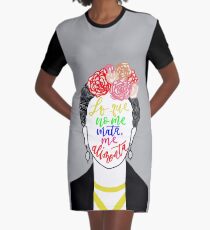 Inspirational Frida Kahlo Quote Graphic T-Shirt Dress