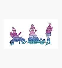 Infernal Devices - Cool Watercolor/Text Photographic Print