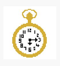 Pixel Icons: Pocket Watch Photographic Print