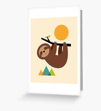 Keep Calm And Live Slow Greeting Card