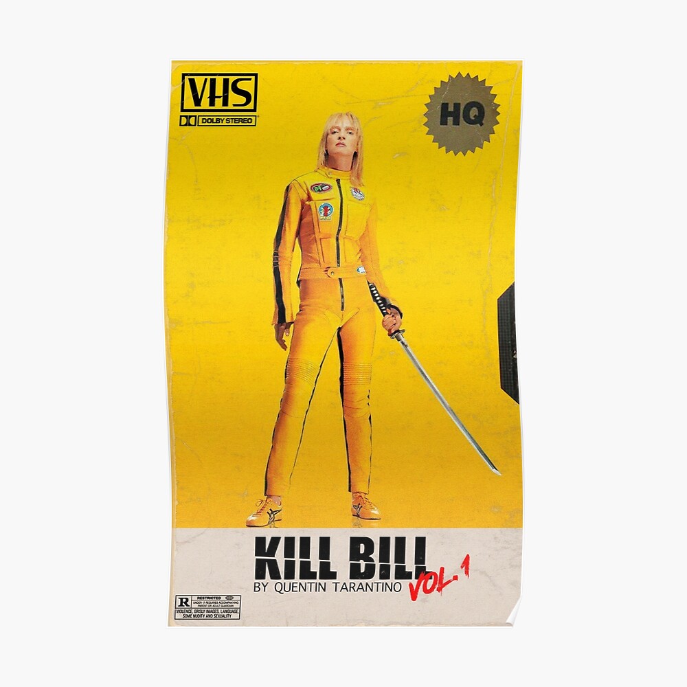 "Kill Bill VHS" Poster by AngelaFV Redbubble