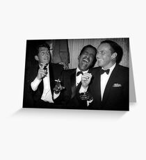 Frank Sinatra, Dean Martin, Sammy Davis Jr. Laughing Greeting Card