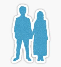 Songs of Experience Lyric Silhouette Blue Sticker