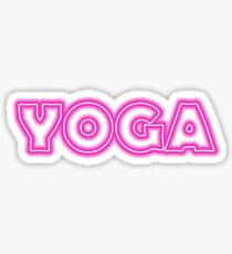 pink neon YOGA Sticker