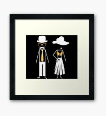Sassy & Bewitching Hipster Couple Framed Print