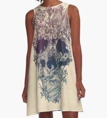 Skull Floral A-Line Dress