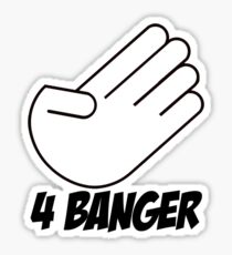 4 Banger Decal (White) Sticker