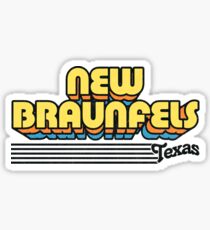 New Braunfels, Texas | Retro Stripes Sticker