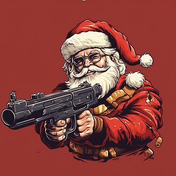 vintage Santa Claus hold the gun Active T-Shirt for Sale by Thekane