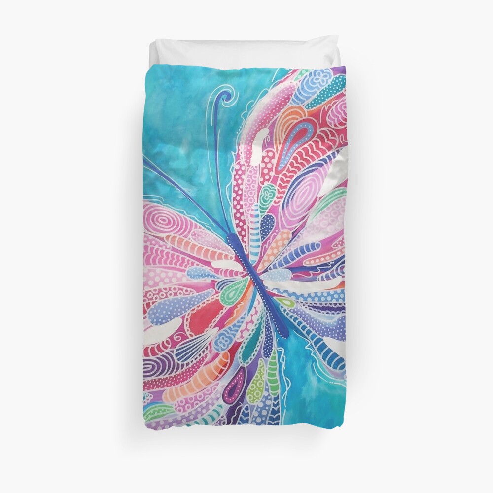 Fluttering Jewel Duvet Cover