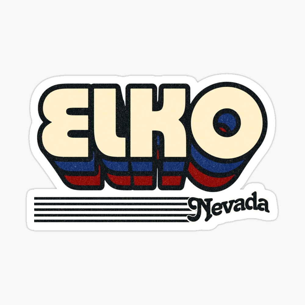 Elko, Nevada | Retro Stripes Sticker